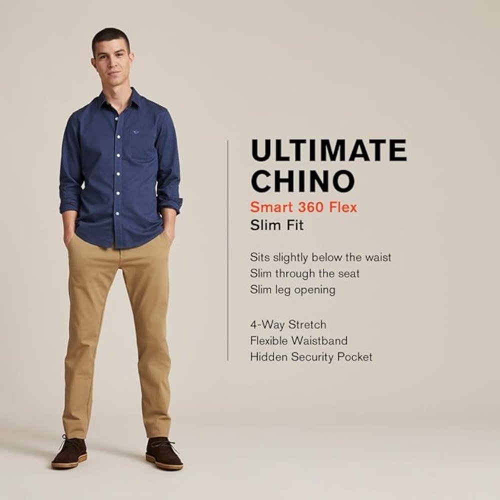 Like NEW Dockers Men's Slim Fit Ultimate Chino with Smart 360 Flex Sz W 33 L 30